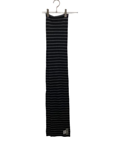 DIOR HOMME（ディオール オム）DIOR HOMME (ディオール オム) ボーダーウールマフラー ブラックの古着・服飾アイテム