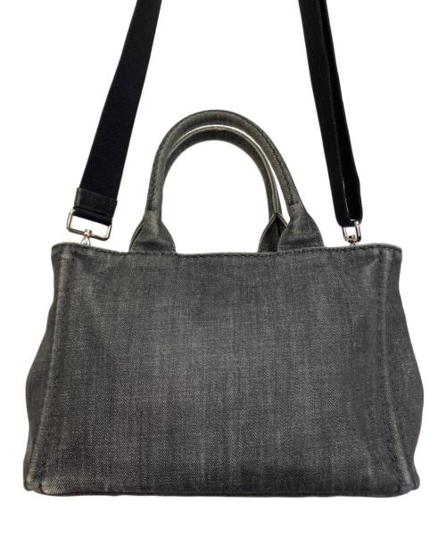 PRADA（プラダ）PRADA (プラダ) カナパデニム トートバッグ ブラックの古着・服飾アイテム