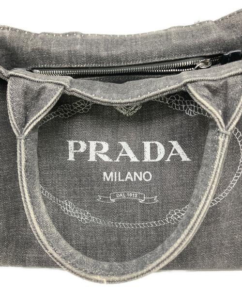 PRADA（プラダ）PRADA (プラダ) カナパデニム トートバッグ ブラックの古着・服飾アイテム