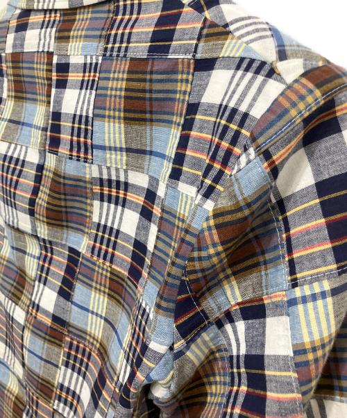DOUBLE STANDARD CLOTHING（ダブルスタンダードクロージング）DOUBLE STANDARD CLOTHING (ダブルスタンダードクロージング) パッチワークチェックジャケット ネイビー サイズ:36の古着・服飾アイテム