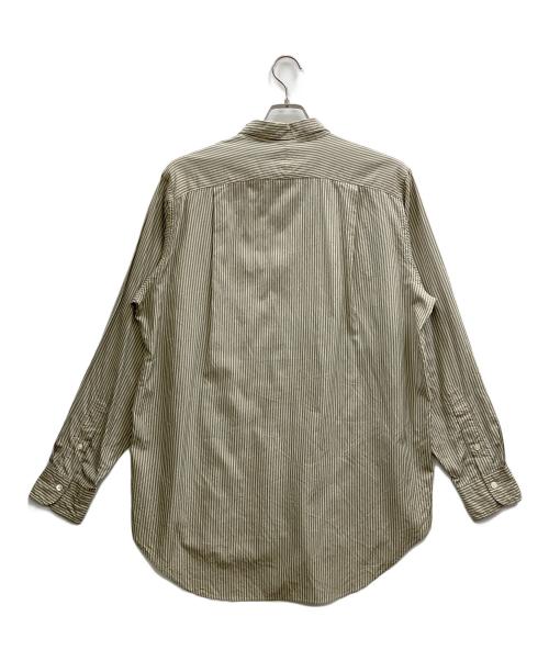 MAATEE&SONS（マーティーアンドサンズ）MAATEE&SONS (マーティーアンドサンズ) CHARLES SILK COTTON STRIPE グリーン×アイボリー サイズ:3の古着・服飾アイテム