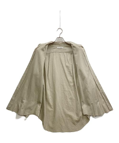 MAATEE&SONS（マーティーアンドサンズ）MAATEE&SONS (マーティーアンドサンズ) CHARLES SILK COTTON STRIPE グリーン×アイボリー サイズ:3の古着・服飾アイテム