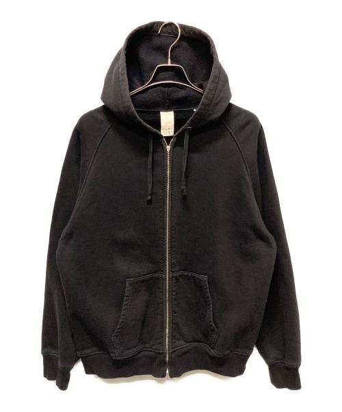 COMOLI（コモリ）COMOLI (コモリ) コットン吊裏毛ジップパーカー ブラック サイズ:3の古着・服飾アイテム