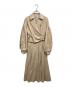 L'AUBE BLANC（ローブ ブラン）の古着「Asymmetric Side Buckle Dress」｜ベージュ