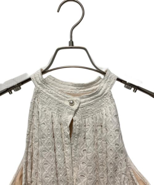 ERADIE（エラディエ）ERADIE (エラディエ) Cotton lace halterneck one-piece ホワイト サイズ:Freeの古着・服飾アイテム