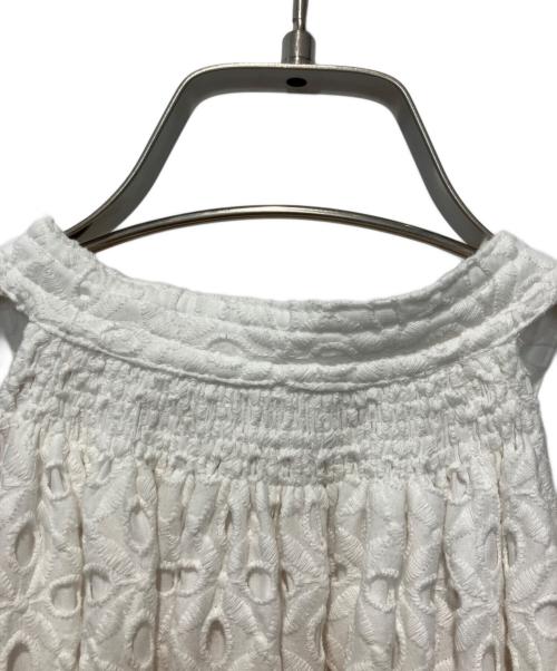 ERADIE（エラディエ）ERADIE (エラディエ) Cotton lace halterneck one-piece ホワイト サイズ:Freeの古着・服飾アイテム