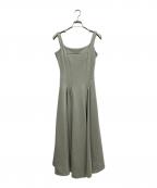 Estella.Kエステラケー）の古着「Jill Dress/カッテイングミディドレス」｜ライトグリーン