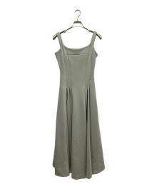 Estella.K（エステラケー）の古着「Jill Dress/カッテイングミディドレス」｜ライトグリーン