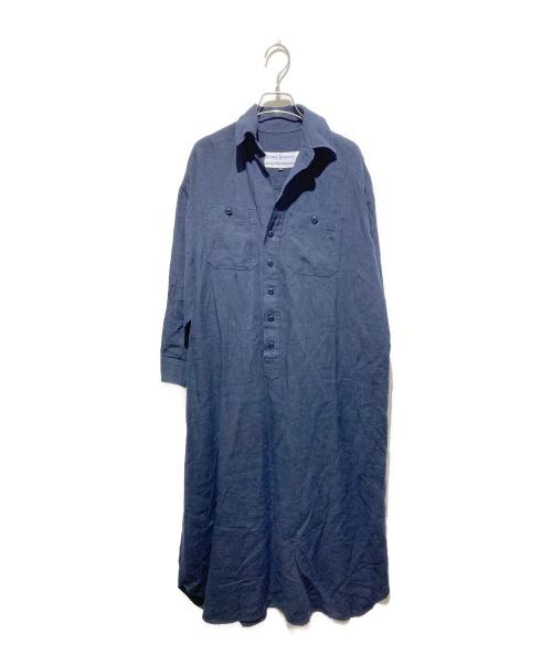 BLUEBIRD BOULEVARD（ブルーバードブルバード）BLUEBIRD BOULEVARD (ブルーバードブルバード) リネンシャツワンピース ネイビー サイズ:Sの古着・服飾アイテム