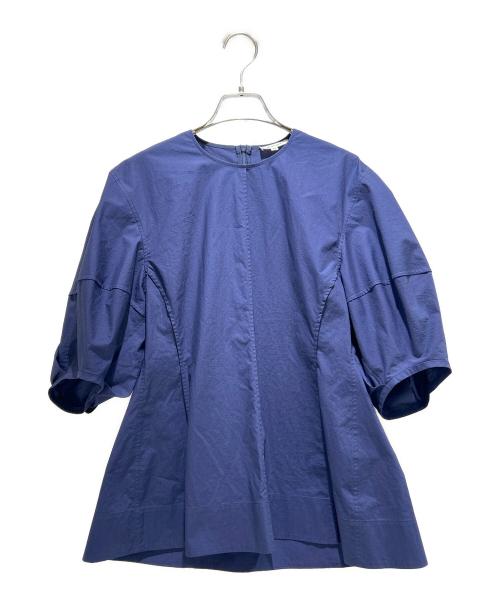 BLAMINK（ブラミンク）BLAMINK (ブラミンク) ランタンスリーブブラウス ネイビー サイズ:36の古着・服飾アイテム