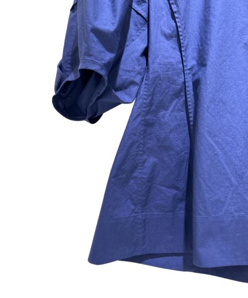 BLAMINK（ブラミンク）BLAMINK (ブラミンク) ランタンスリーブブラウス ネイビー サイズ:36の古着・服飾アイテム