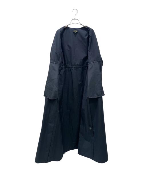 DRAWER（ドゥロワー）DRAWER (ドゥロワー) コットンタイプライター バルーンスリーブワンピース ブラック サイズ:36の古着・服飾アイテム