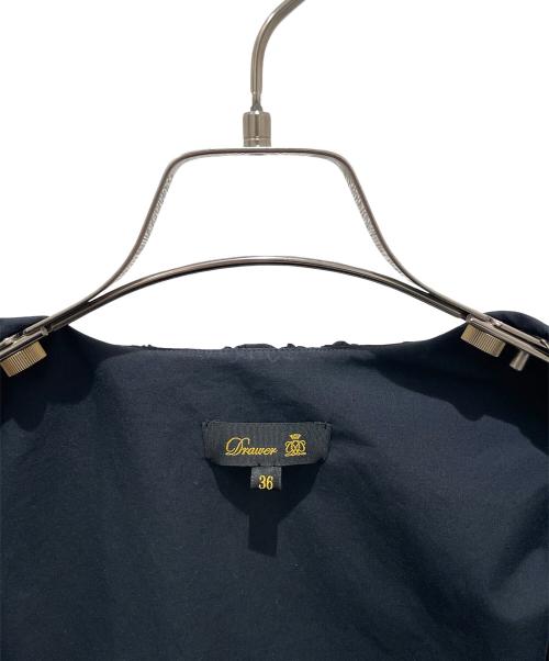 DRAWER（ドゥロワー）DRAWER (ドゥロワー) コットンタイプライター バルーンスリーブワンピース ブラック サイズ:36の古着・服飾アイテム