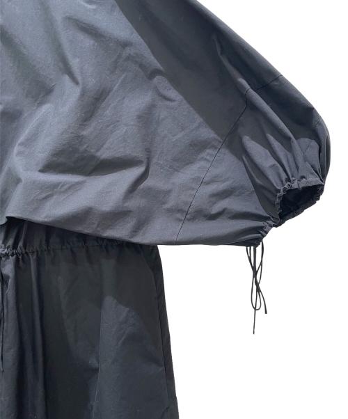 DRAWER（ドゥロワー）DRAWER (ドゥロワー) コットンタイプライター バルーンスリーブワンピース ブラック サイズ:36の古着・服飾アイテム