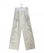 MUSE de Deuxieme Classeミューズ ドゥーズィエム クラス）の古着「stretch twill2 タックパンツ/ストレッチツイル2」｜アイボリー