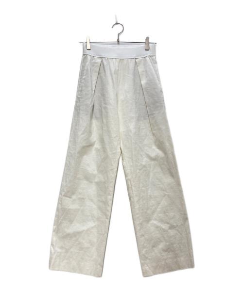 MUSE de Deuxieme Classe（ミューズ ドゥーズィエム クラス）MUSE de Deuxieme Classe (ミューズ ドゥーズィエム クラス) stretch twill2 タックパンツ/ストレッチツイル2 アイボリー サイズ:36の古着・服飾アイテム