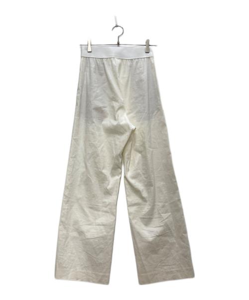 MUSE de Deuxieme Classe（ミューズ ドゥーズィエム クラス）MUSE de Deuxieme Classe (ミューズ ドゥーズィエム クラス) stretch twill2 タックパンツ/ストレッチツイル2 アイボリー サイズ:36の古着・服飾アイテム