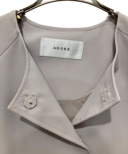 ADORE（アドーア）ADORE (アドーア) イージージョーゼットジャケット グレー サイズ:36の古着・服飾アイテム
