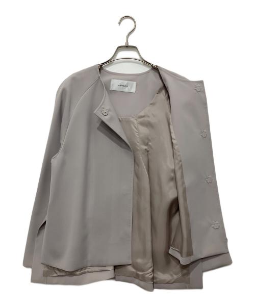 ADORE（アドーア）ADORE (アドーア) イージージョーゼットジャケット グレー サイズ:36の古着・服飾アイテム
