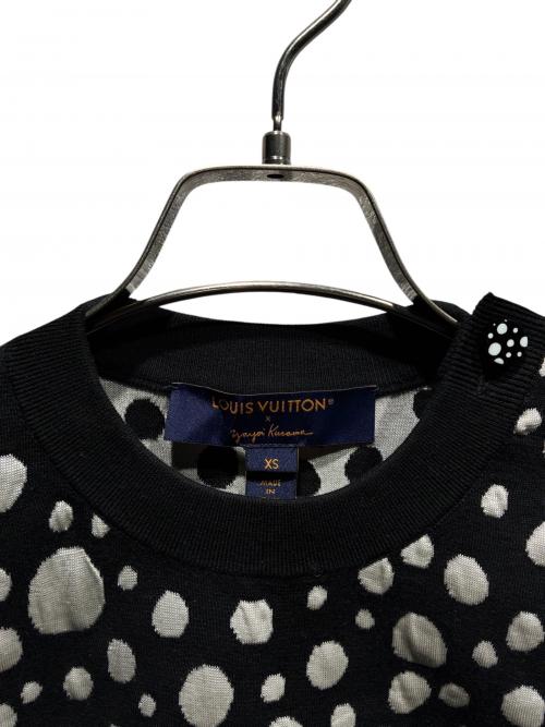 LOUIS VUITTON（ルイ ヴィトン）LOUIS VUITTON (ルイ ヴィトン) 草間彌生 (クサマヤヨイ) インフィニティドットクロップドプルオーバー ブラック サイズ:XSの古着・服飾アイテム