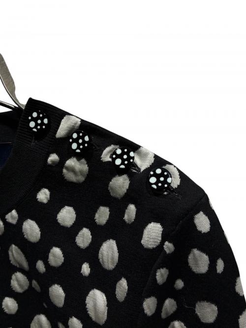 LOUIS VUITTON（ルイ ヴィトン）LOUIS VUITTON (ルイ ヴィトン) 草間彌生 (クサマヤヨイ) インフィニティドットクロップドプルオーバー ブラック サイズ:XSの古着・服飾アイテム