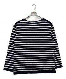 Yonetomi（ヨネトミ）の古着「WAVE COTTON BASQUE KNIT PULLOVER」｜ネイビー