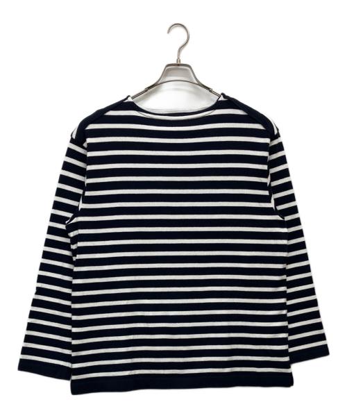 Yonetomi（ヨネトミ）Yonetomi (ヨネトミ) WAVE COTTON BASQUE KNIT PULLOVER ネイビー サイズ:3の古着・服飾アイテム