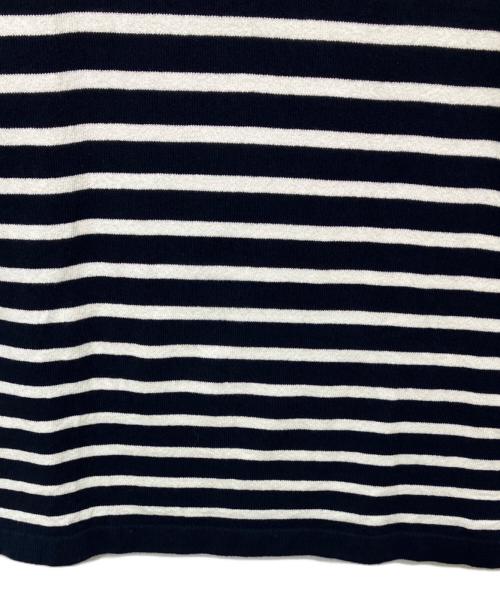 Yonetomi（ヨネトミ）Yonetomi (ヨネトミ) WAVE COTTON BASQUE KNIT PULLOVER ネイビー サイズ:3の古着・服飾アイテム