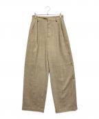 Whim Gazetteウィムガゼット）の古着「ジュートライクタックパンツ」｜ベージュ