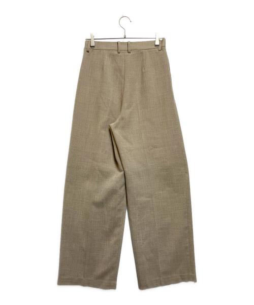 Whim Gazette（ウィムガゼット）Whim Gazette (ウィムガゼット) ジュートライクタックパンツ ベージュ サイズ:38の古着・服飾アイテム