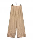 Plageプラージュ）の古着「washable straight パンツ」｜ベージュ