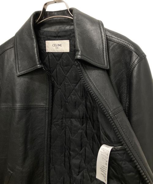 CELINE（セリーヌ）CELINE (セリーヌ) レザージャケット　2EB53280D ブラック サイズ:46の古着・服飾アイテム