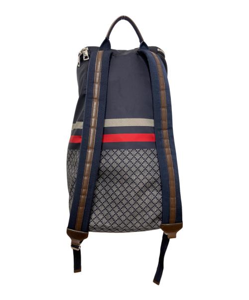 GUCCI（グッチ）GUCCI (グッチ) バックパック ネイビー×グレーの古着・服飾アイテム