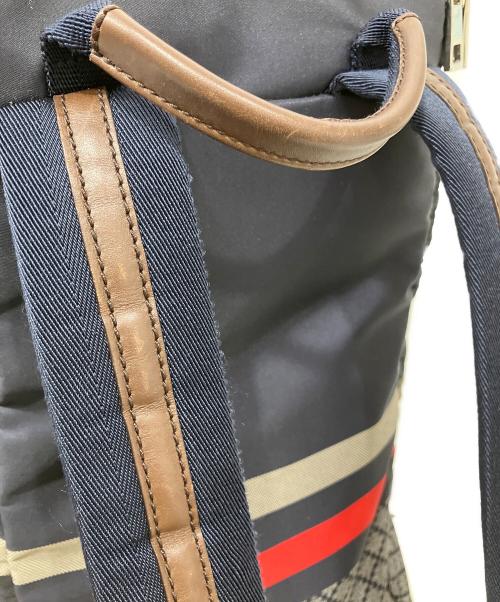 GUCCI（グッチ）GUCCI (グッチ) バックパック ネイビー×グレーの古着・服飾アイテム