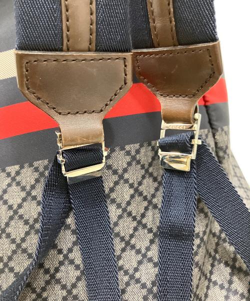 GUCCI（グッチ）GUCCI (グッチ) バックパック ネイビー×グレーの古着・服飾アイテム