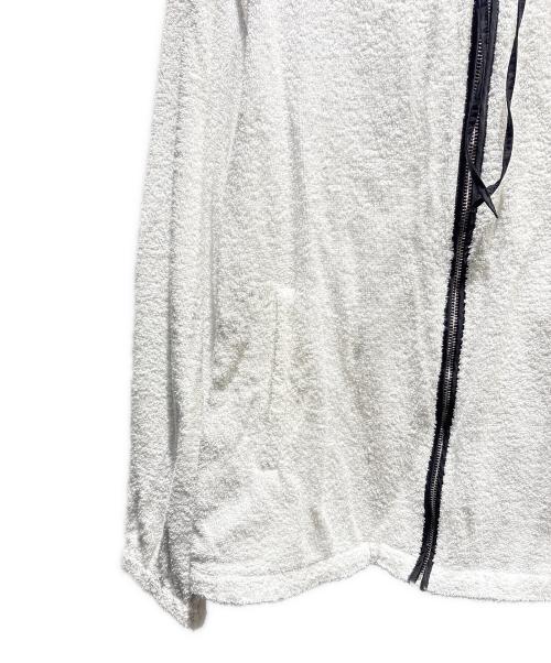 PRADA（プラダ）PRADA (プラダ) Cotton Terry パイルジップパーカー ホワイト サイズ:48の古着・服飾アイテム