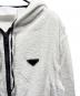 中古・古着 PRADA (プラダ) Cotton Terry パイルジップパーカー ホワイト サイズ:48：70000円