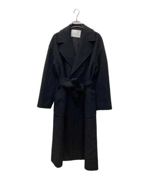 ANAYI（アナイ）ANAYI (アナイ) ウールロングコート ブラック サイズ:36の古着・服飾アイテム