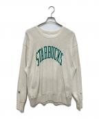 Champion×STARBUCKS×BEAMSチャンピオン×スターバックス×ビームス）の古着「リバースウィーブスウェット」｜グレー