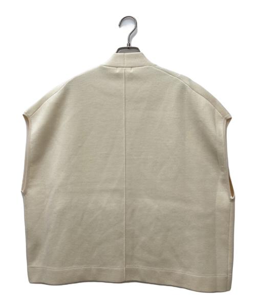 BALLSEY（ボールジィ）BALLSEY (ボールジィ) ウールポリエステルミラノリブ ショートスリーブカーディガン ホワイト サイズ:Sの古着・服飾アイテム