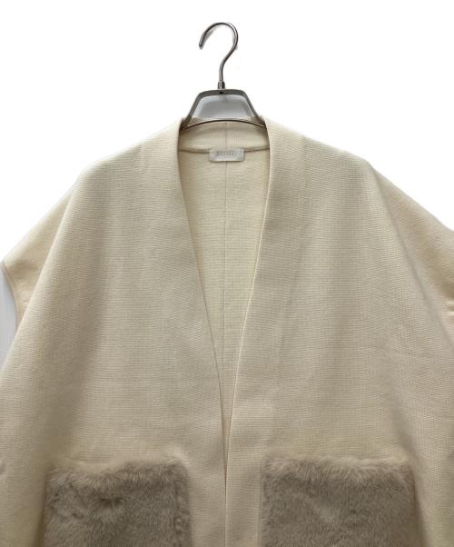 BALLSEY（ボールジィ）BALLSEY (ボールジィ) ウールポリエステルミラノリブ ショートスリーブカーディガン ホワイト サイズ:Sの古着・服飾アイテム