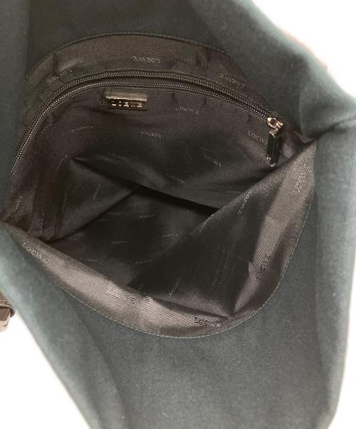 LOEWE（ロエベ）LOEWE (ロエベ) キャンバスショルダーバッグ ネイビーの古着・服飾アイテム