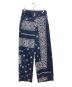 sacai（サカイ）の古着「PAISLEY SLIT WIDE PANTS」｜ネイビー