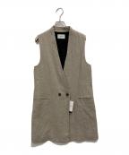 Lisiereリジェール）の古着「LINEN CANVAS LONG VEST」｜ベージュ