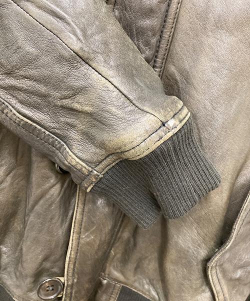 SHELLAC（シェラック）SHELLAC (シェラック) N-2B ラムレザージャケット ブラウン サイズ:46の古着・服飾アイテム