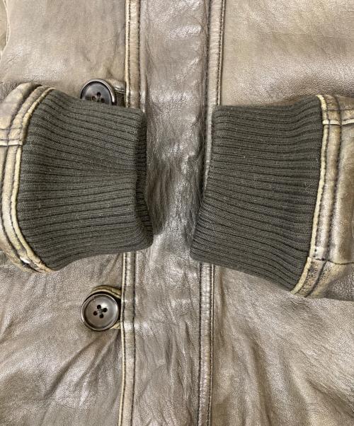 SHELLAC（シェラック）SHELLAC (シェラック) N-2B ラムレザージャケット ブラウン サイズ:46の古着・服飾アイテム