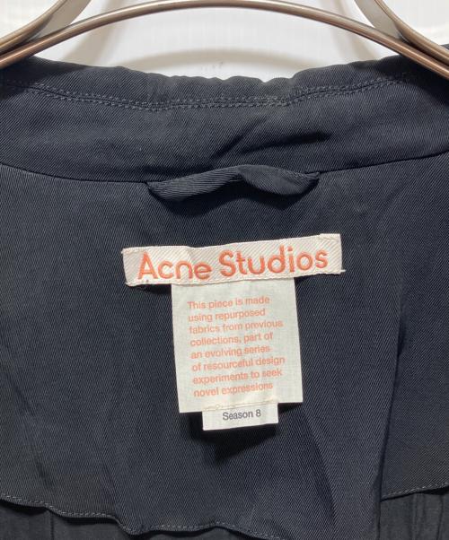 Acne studios（アクネ ストゥディオズ）ACNE STUDIOS (アクネ ストゥディオズ) Satin Double-breasted Jacket ブラック サイズ:Mの古着・服飾アイテム
