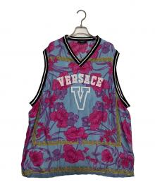 VERSACE（ヴェルサーチェ）の古着「総柄タンクトップ」｜ブルー