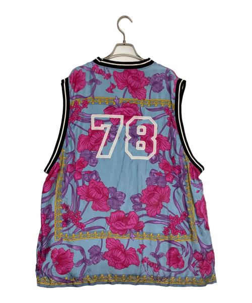 VERSACE（ヴェルサーチェ）VERSACE (ヴェルサーチェ) 総柄タンクトップ ブルー サイズ:2XLの古着・服飾アイテム