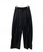 TODAYFULトゥデイフル）の古着「Tuck Twill Trousers」｜ブラック